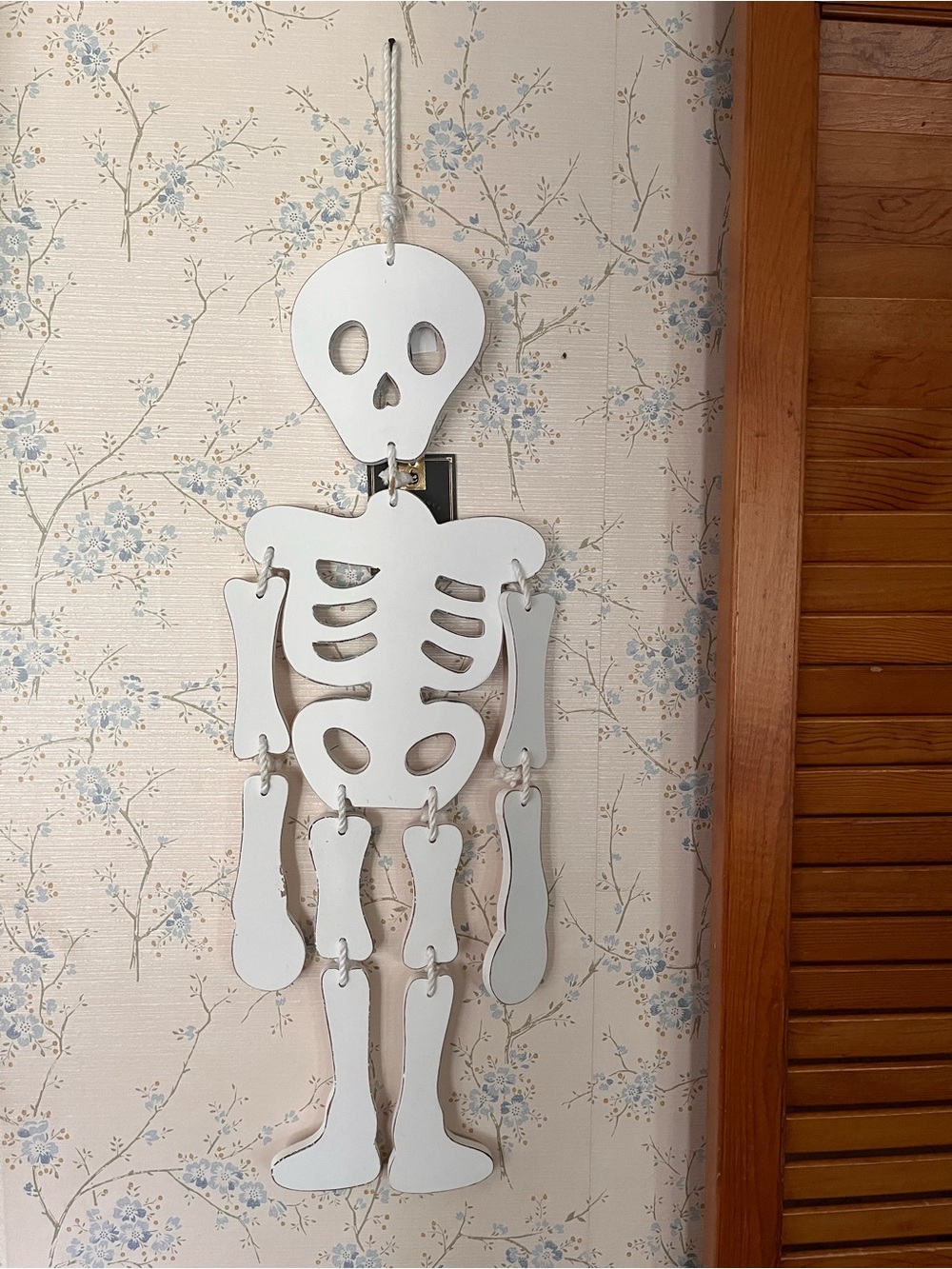 Halloween Wooden Skeleton Hanging Wall Decor 🕸️